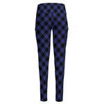 Navy And Black Buffalo Plaid Print High-Waisted Pocket Leggings