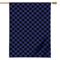 Navy And Black Buffalo Plaid Print House Flag