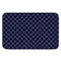 Navy And Black Buffalo Plaid Print Indoor Door Mat