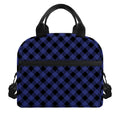 Navy And Black Buffalo Plaid Print Insulated Lunch Bag