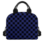 Navy And Black Buffalo Plaid Print Insulated Lunch Bag