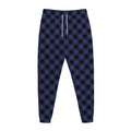 Navy And Black Buffalo Plaid Print Jogger Pants