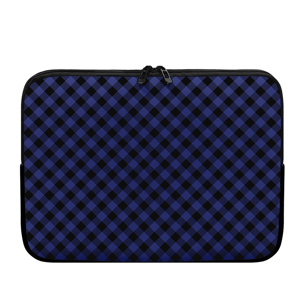 Navy And Black Buffalo Plaid Print Laptop Sleeve