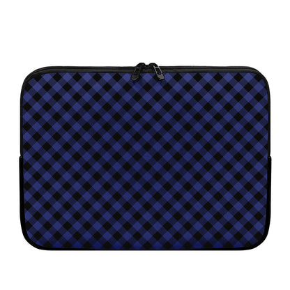 Navy And Black Buffalo Plaid Print Laptop Sleeve