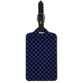 Navy And Black Buffalo Plaid Print Luggage Tag