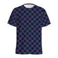 Navy And Black Buffalo Plaid Print Men's Athletic T-Shirt