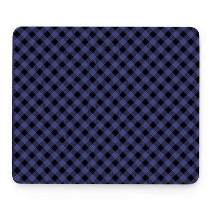 Navy And Black Buffalo Plaid Print Mouse Pad