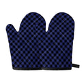 Navy And Black Buffalo Plaid Print Oven Mitts
