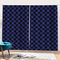 Navy And Black Buffalo Plaid Print Pencil Pleat Curtains