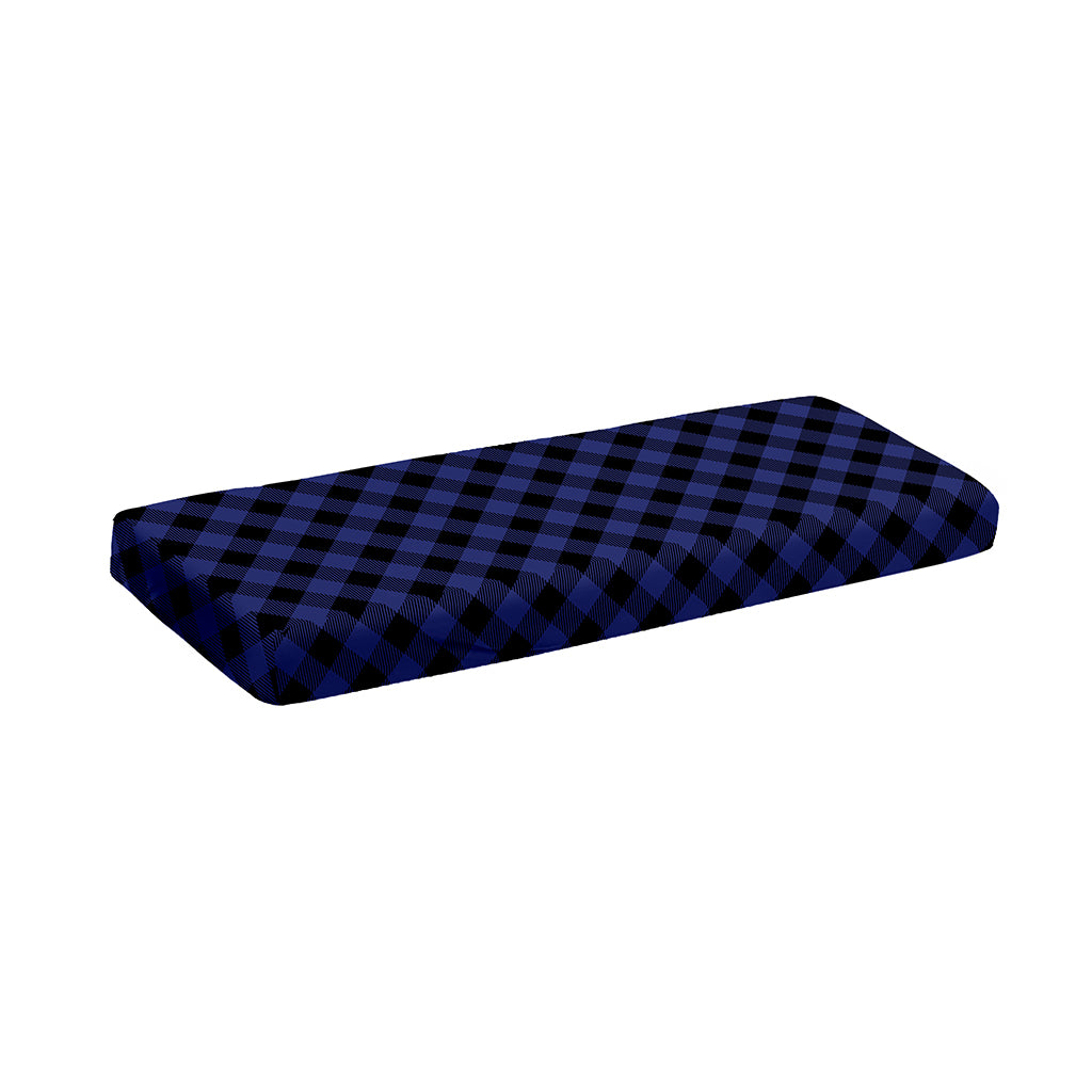 Navy And Black Buffalo Plaid Print Piano Keyboard Cover