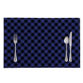 Navy And Black Buffalo Plaid Print Placemat