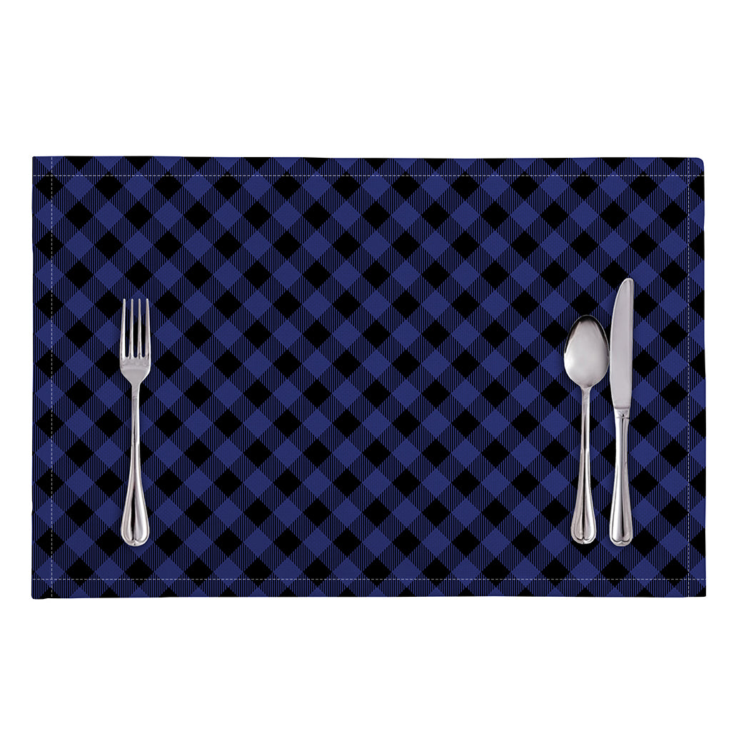 Navy And Black Buffalo Plaid Print Placemat