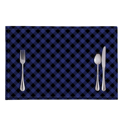 Navy And Black Buffalo Plaid Print Placemat