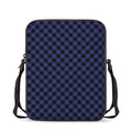 Navy And Black Buffalo Plaid Print Rectangular Crossbody Bag