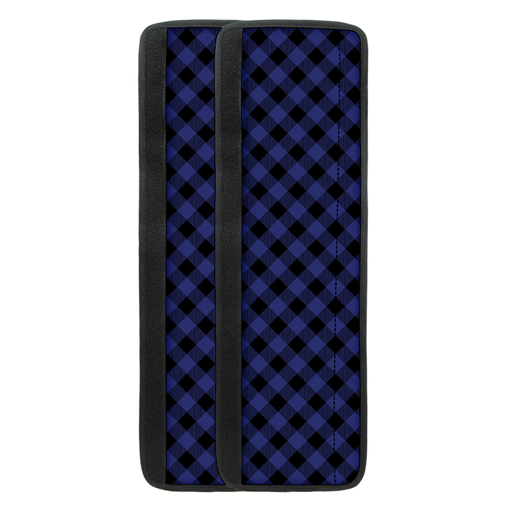 Navy And Black Buffalo Plaid Print Refrigerator Handle Covers