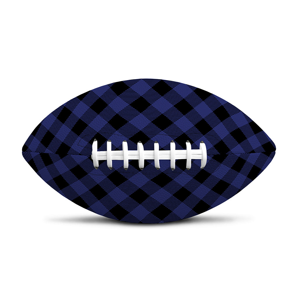 Navy And Black Buffalo Plaid Print Rugby Ball