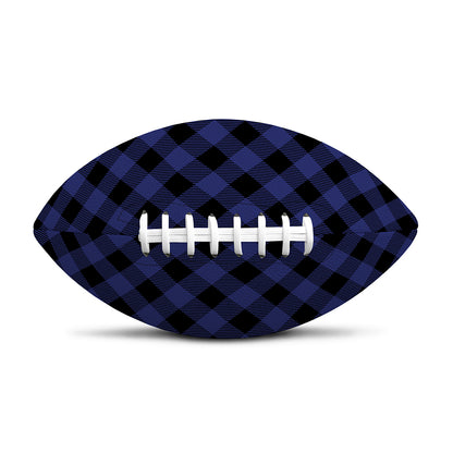 Navy And Black Buffalo Plaid Print Rugby Ball
