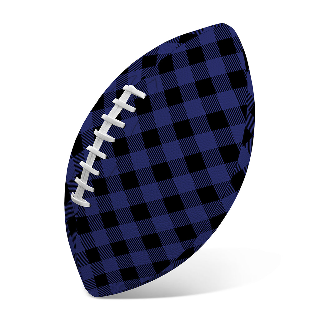 Navy And Black Buffalo Plaid Print Rugby Ball