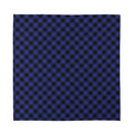 Navy And Black Buffalo Plaid Print Silk Bandana
