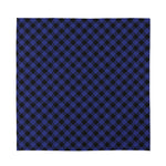 Navy And Black Buffalo Plaid Print Silk Bandana