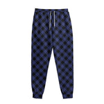 Navy And Black Buffalo Plaid Print Sweatpants