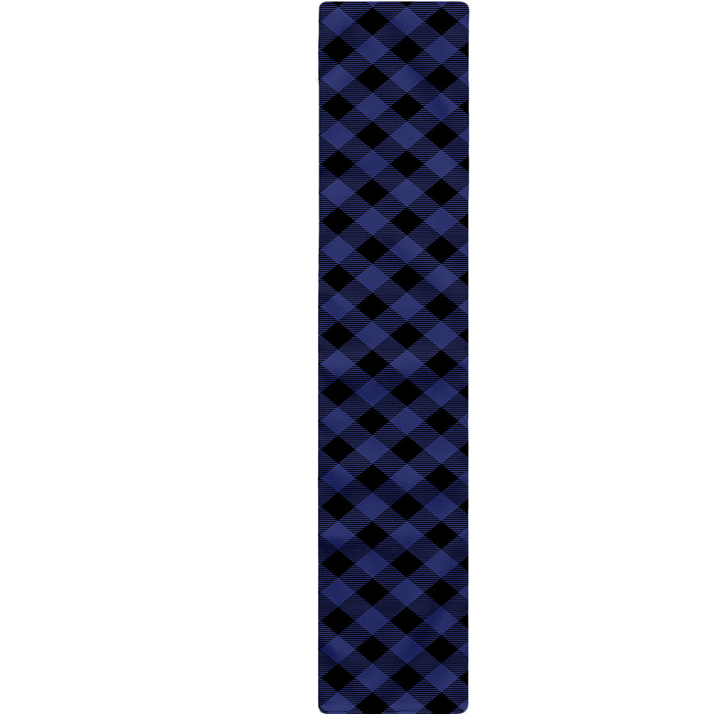 Navy And Black Buffalo Plaid Print Table Runner