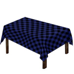 Navy And Black Buffalo Plaid Print Tablecloth