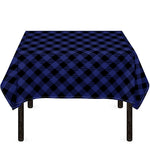 Navy And Black Buffalo Plaid Print Tablecloth