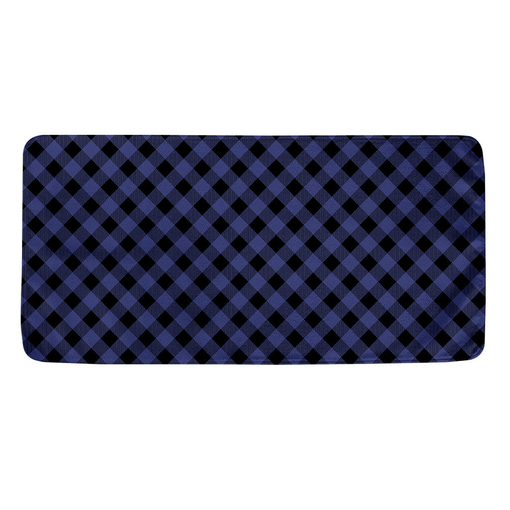 Navy And Black Buffalo Plaid Print Towel
