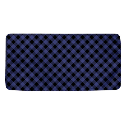 Navy And Black Buffalo Plaid Print Towel