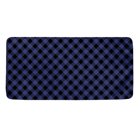 Navy And Black Buffalo Plaid Print Towel