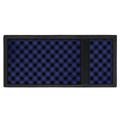 Navy And Black Buffalo Plaid Print Trifold Wallet