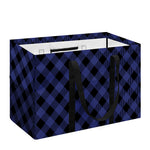 Navy And Black Buffalo Plaid Print Utility Tote Bag