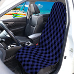 Navy And Black Buffalo Plaid Print Waterproof Car Seat Cover