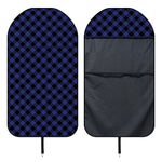 Navy And Black Buffalo Plaid Print Waterproof Car Seat Cover