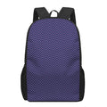 Navy And Pink Zigzag Pattern Print 17 Inch Backpack