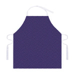 Navy And Pink Zigzag Pattern Print Adjustable Apron