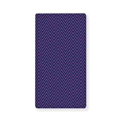 Navy And Pink Zigzag Pattern Print Baby Crib Sheet