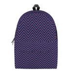Navy And Pink Zigzag Pattern Print Backpack