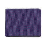 Navy And Pink Zigzag Pattern Print Bifold Wallet