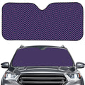 Navy And Pink Zigzag Pattern Print Car Windshield Sun Shade