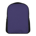 Navy And Pink Zigzag Pattern Print Casual Backpack