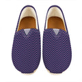 Navy And Pink Zigzag Pattern Print Casual Shoes