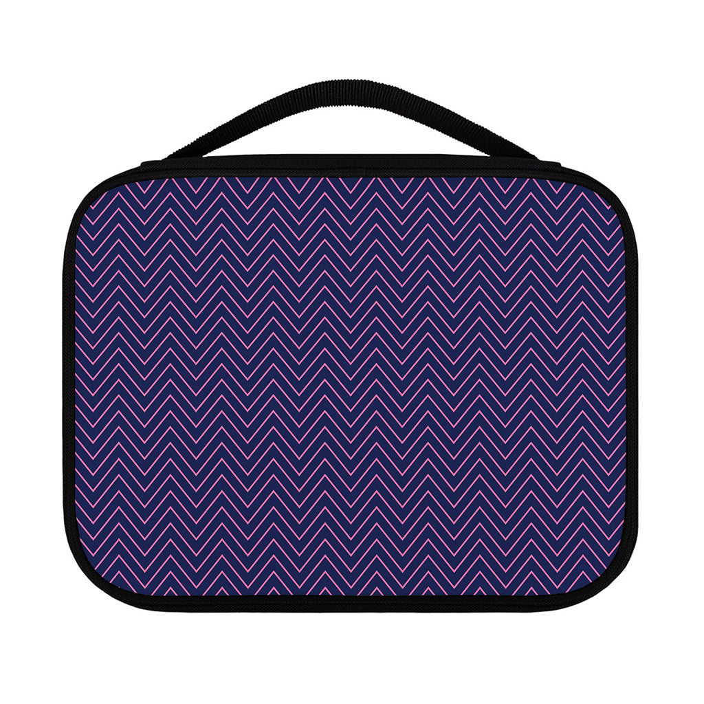Navy And Pink Zigzag Pattern Print Classic Bible Case