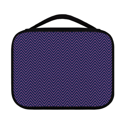 Navy And Pink Zigzag Pattern Print Classic Bible Case