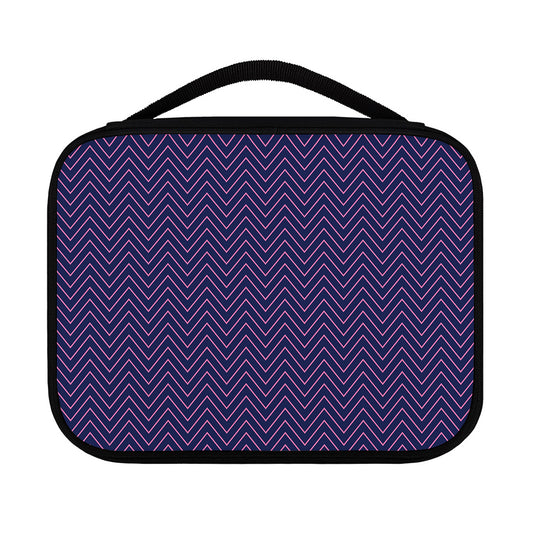 Navy And Pink Zigzag Pattern Print Classic Bible Case