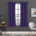Navy And Pink Zigzag Pattern Print Grommet Curtain Panels