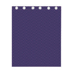 Navy And Pink Zigzag Pattern Print Curtain