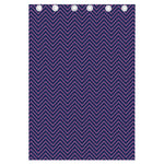Navy And Pink Zigzag Pattern Print Curtain