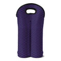 Navy And Pink Zigzag Pattern Print Double Neoprene Wine Tote